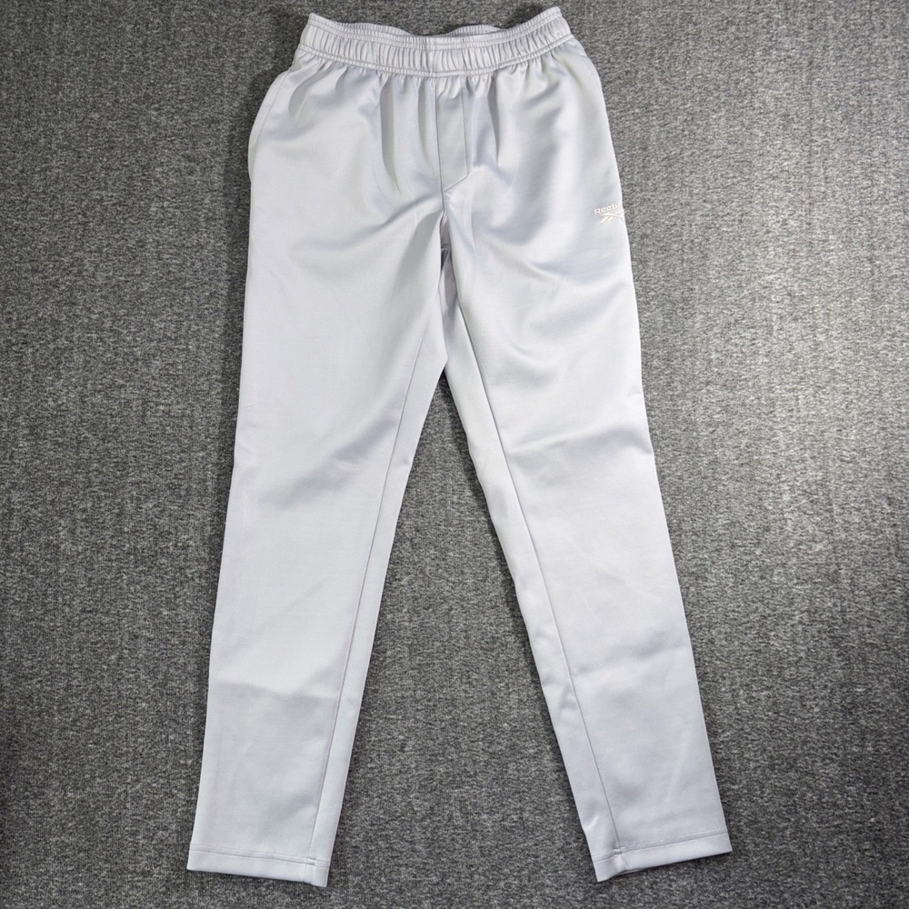 Rebook Mens Grind Jogger Active Pants Small Tapered Slim Gray Sweatpant
